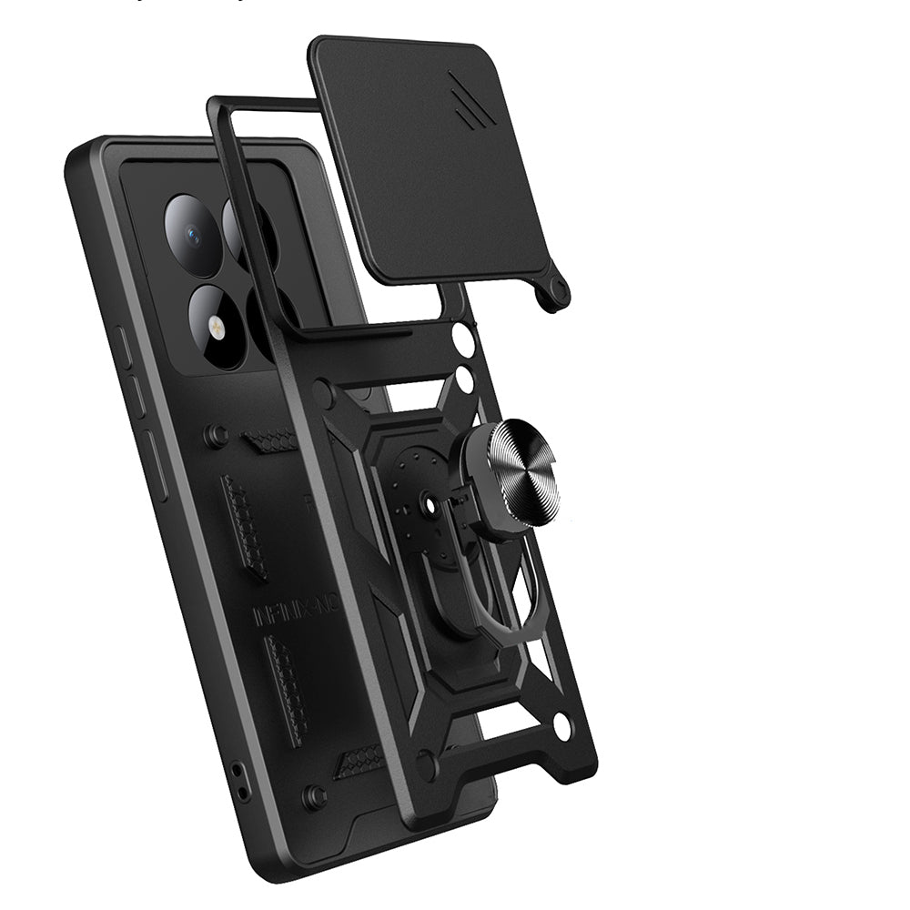 Xiaomi Redmi Note 15 Pro Kılıf Magnetik Standlı Kamera Korumalı Zore Sürgülü Vega Kapak