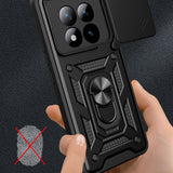 Xiaomi Redmi Note 15 Pro Plus Kılıf Magnetik Standlı Kamera Korumalı Zore Sürgülü Vega Kapak