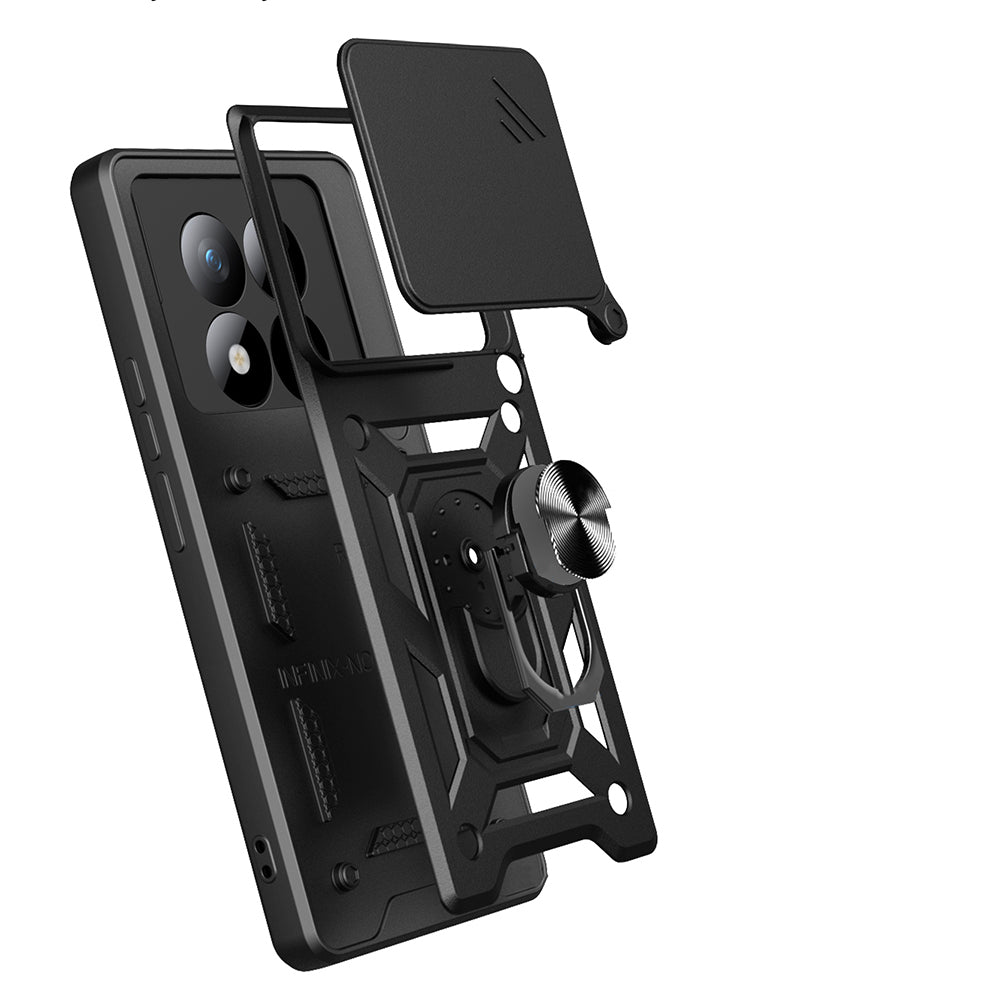 Xiaomi Redmi Note 15 Pro Plus Kılıf Magnetik Standlı Kamera Korumalı Zore Sürgülü Vega Kapak