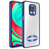 Xiaomi Redmi Note 9S Kılıf Kamera Korumalı Logo Gösteren Zore Omega Kapak