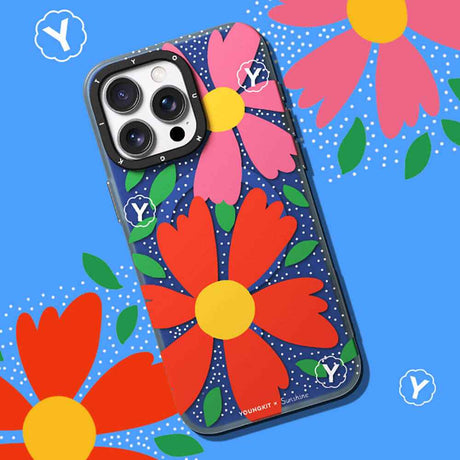 Apple iPhone 15 Pro Max Kılıf M-safe Şarj Özellikli Sunshine Tasarımlı Youngkit Colorful Serisi Kapak