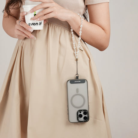 Youngkit Pearl Serisi İnci Tasarımlı Telefon Askı İpi 40cm