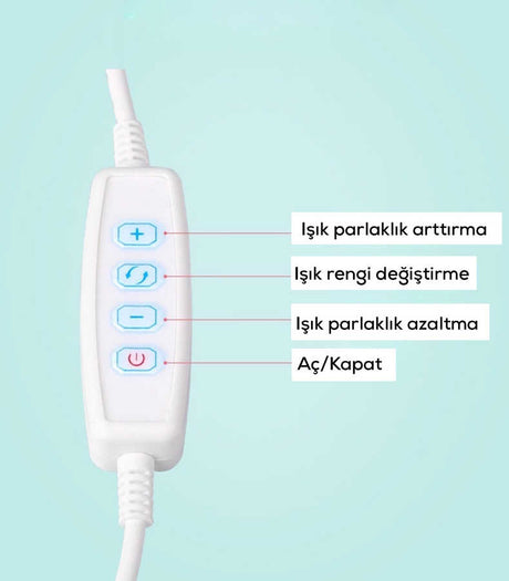 Zore 3 in 1 Işıklı Telefon Tutucu Ring Light