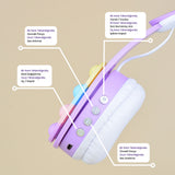 Zore B30 RGB Led Işıklı Kedi Kulağı Band Tasarımı Ayarlanabilir Katlanabilir Kulak Üstü Bluetooth Kulaklık