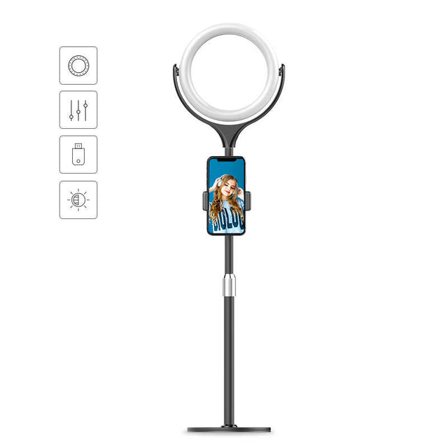 Zore F-537 Işıklı Telefon Tutucu Ring Light