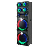 Zore GD-2126 Dijital LED Göstergeli FM Radyolu Mikrofonlu RGB TWS Çift 12 inç Stereo Bass Kablosuz Karaoke Hoparlör