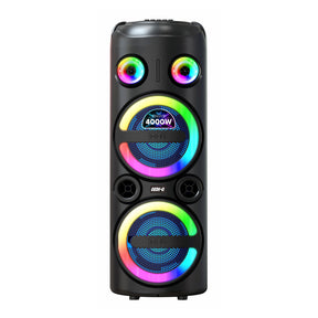 Zore GD-2851 Dijital LED Göstergeli FM Radyolu Mikrofonlu RGB TWS Çift 8 inç Stereo Bass Kablosuz Karaoke Hoparlör
