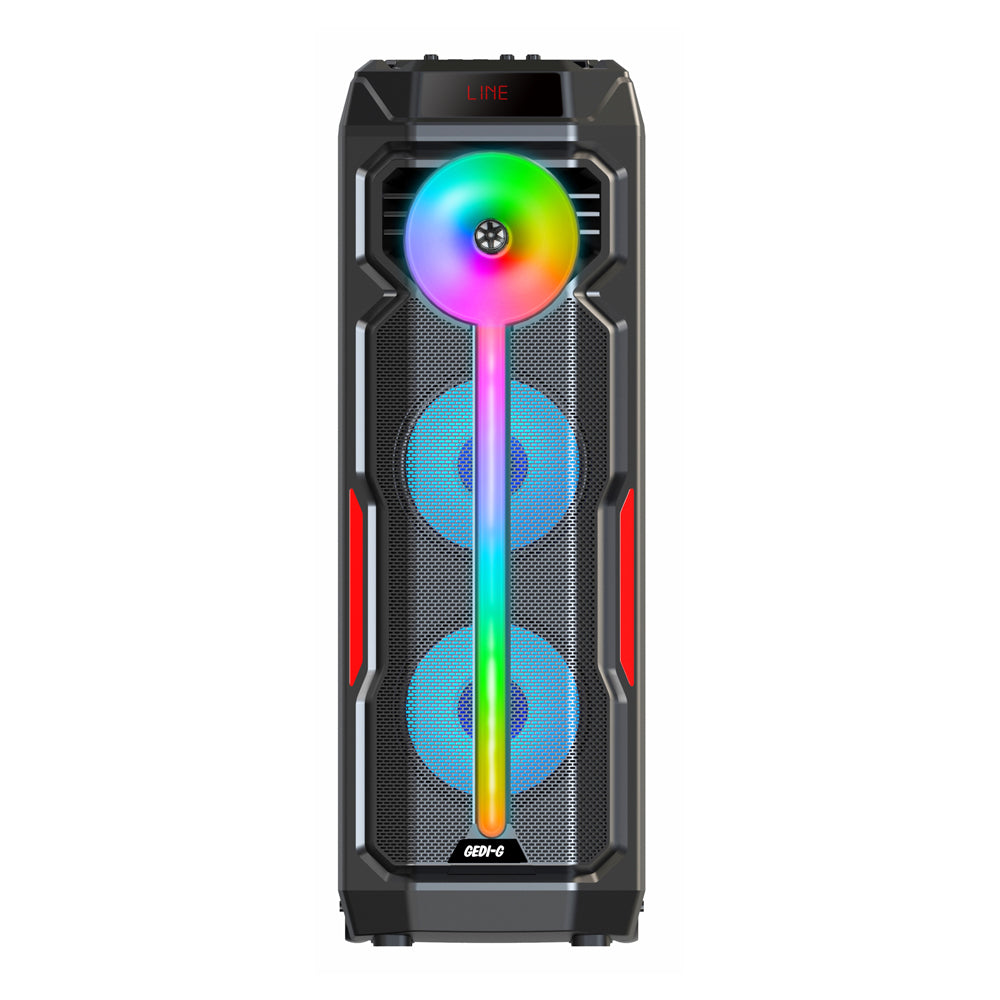 Zore GD-2896 Dijital LED Göstergeli Mikrofonlu RGB TWS Çift 8 inç Stereo Bass Kablosuz Karaoke Hoparlör