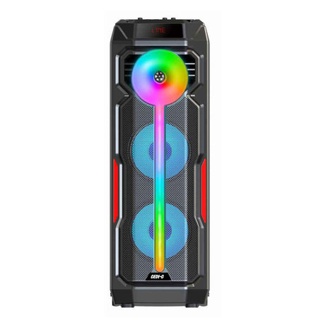 Zore GD-2896 Dijital LED Göstergeli Mikrofonlu RGB TWS Çift 8 inç Stereo Bass Kablosuz Karaoke Hoparlör
