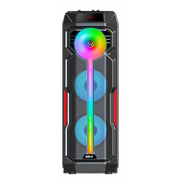 Zore GD-2896 Dijital LED Göstergeli Mikrofonlu RGB TWS Çift 8 inç Stereo Bass Kablosuz Karaoke Hoparlör