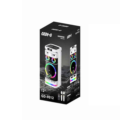Zore GD-9012 Dijital LED Göstergeli Mikrofonlu RGB TWS 12 inç Stereo Bass Kablosuz Karaoke Hoparlör