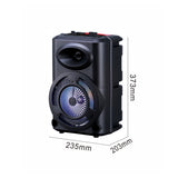 Zore GD-903 Dijital LED Göstergeli FM Radyolu Mikrofonlu RGB TWS 8 inç Stereo Bass Kablosuz Karaoke Hoparlör