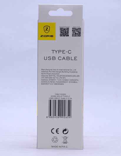 Zore Gold Type-C Usb Kablo Z-04
