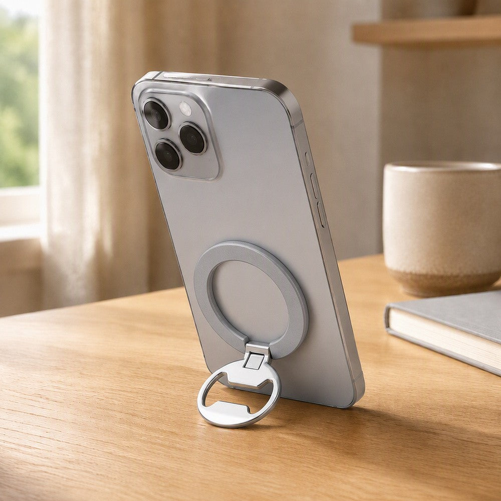 Zore M10 Magnetik Standlı Şişe Açacaklı Ring Telefon Tutucu
