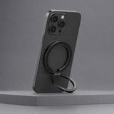 Zore M162 Karbon Fiber Tasarımlı Magnetik Ring Standlı Telefon Tutucu