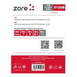 Zore Metal USB 2.0 Flash Disk 512GB