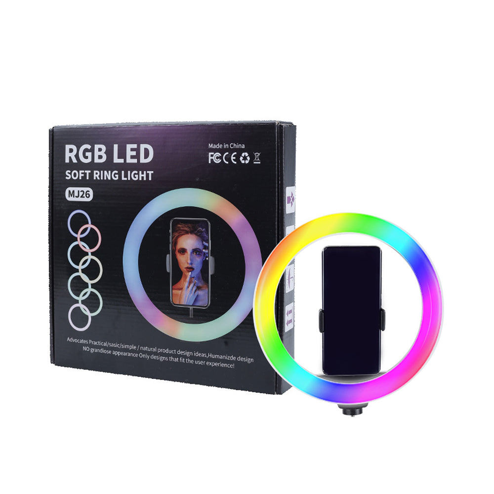 Zore MJ20 RGB Light 8 inç Işıklı Telefon Tutucu Ring Light