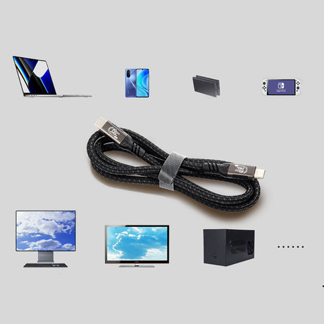Zore QG01 Type-C to Type-C USB4 PD Data Kablosu 240W 40Gbps 8K@60Hz 1 Metre