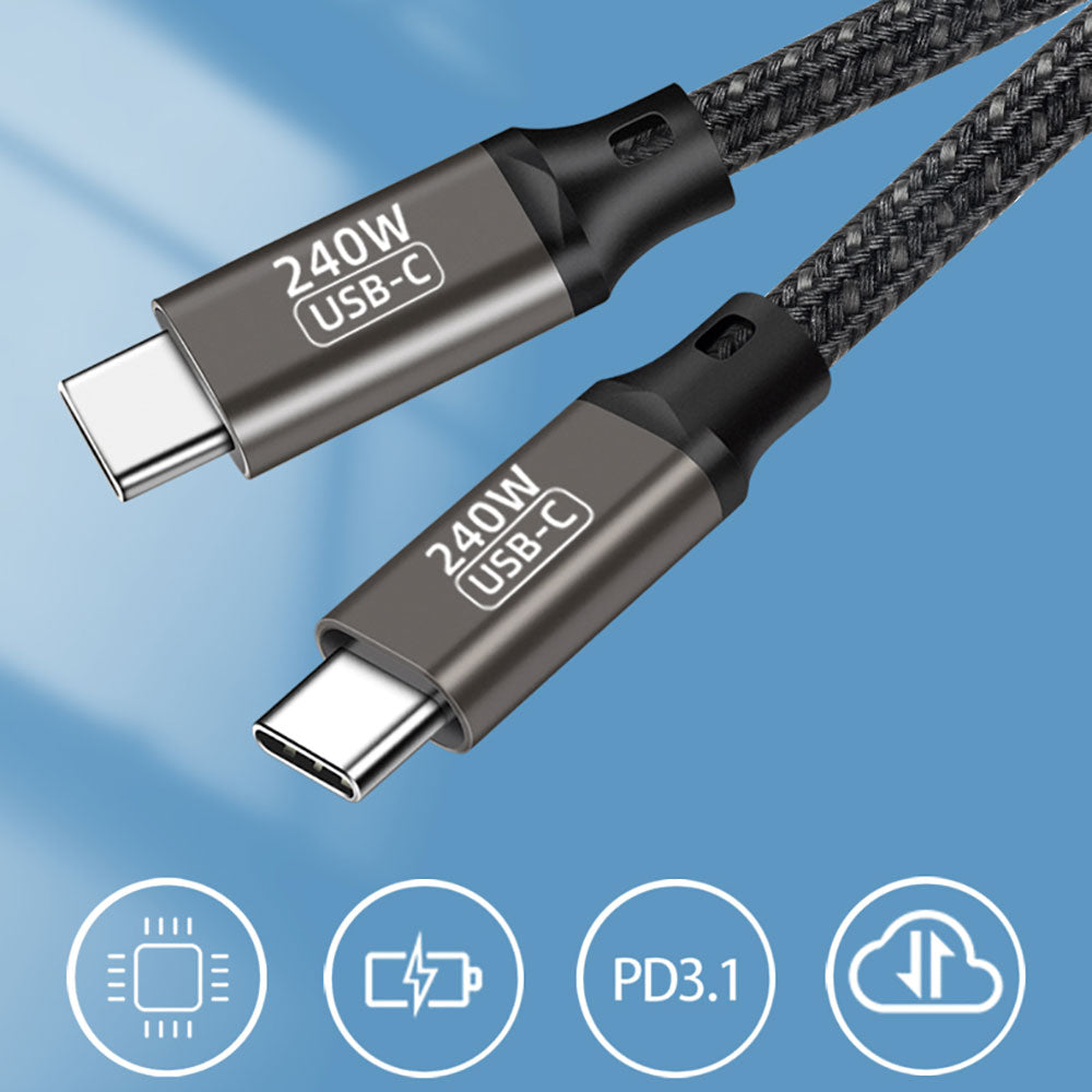 Zore QG02 Type-C to Type-C PD3.1 Data Kablosu 240W 480Mbps 2 Metre