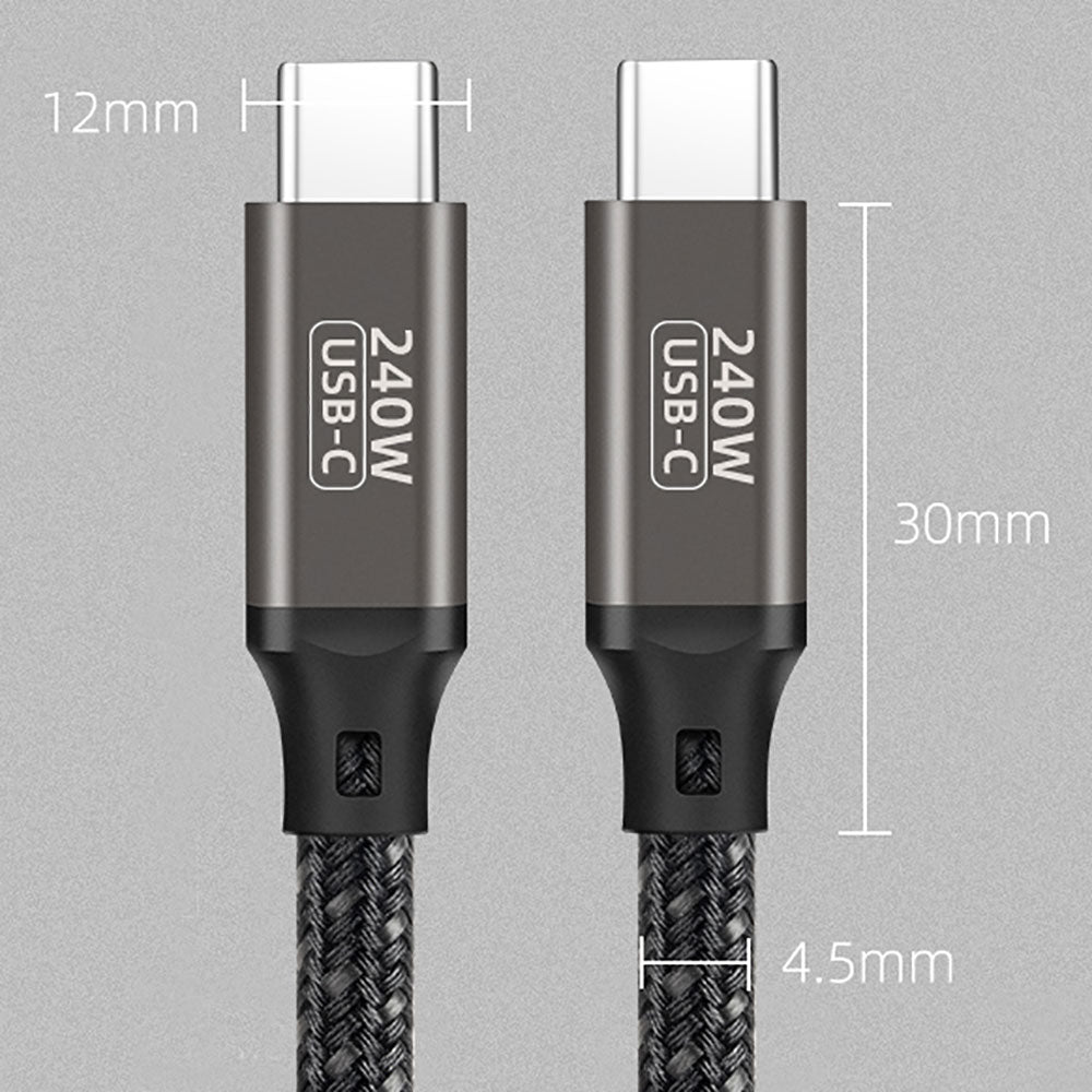 Zore QG02 Type-C to Type-C PD3.1 Data Kablosu 240W 480Mbps 2 Metre