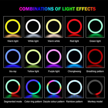 Zore RGB MJ-33 Işıklı Telefon Tutucu Ring Light