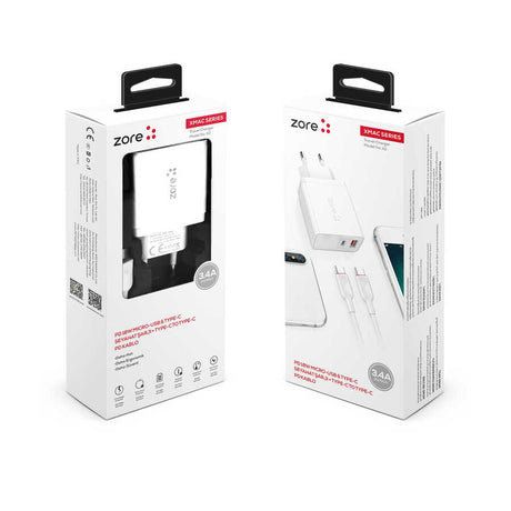 ​Zore XMac Serisi ZR-X2 PD To Type-C 2 in 1 Şarj Seti