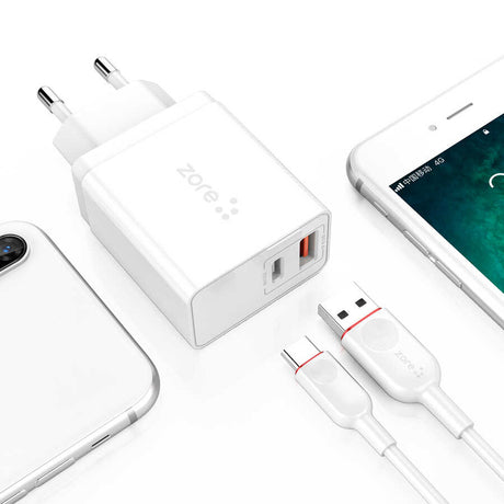 ​Zore XMac Serisi ZR-X2 Type-C 2 in 1 Şarj Seti