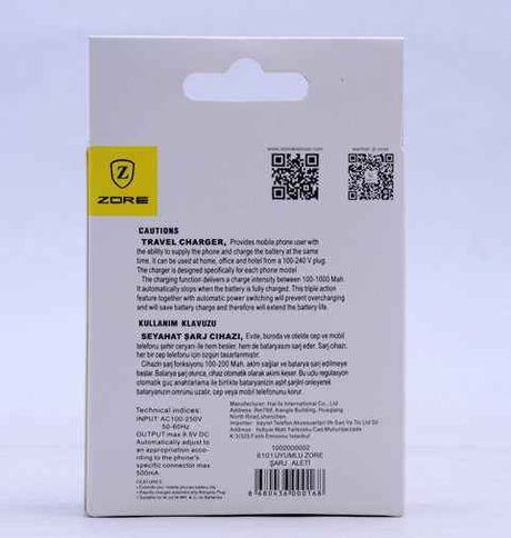 Zore ZR-6101 Uyumlu Ev Şarj Aleti