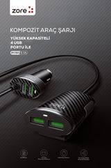 Zore ZR-C502 2+2 Araç Şarj Seti